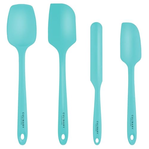 4-Piece Silicone Baking Spatula Set - Rubber Spatulas Silicone Heat Resistant, BPA-Free - Spatula Set for Nonstick Cookware - Baking Essentials