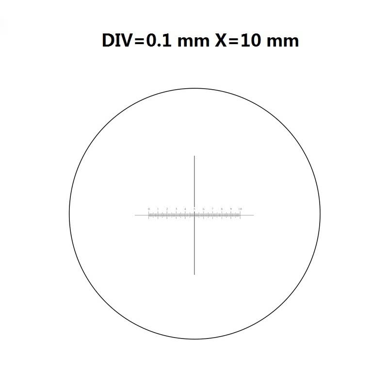 Microscope DIV 0.1mm Microscope Ocular Micrometer Measuring Glass Diameter 19mm 23mm 27mm(Diameter 19 mm)