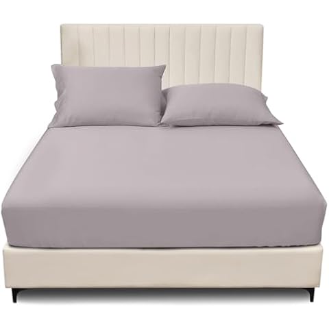 King Size Polycotton Fitted Sheet - Grey Cover