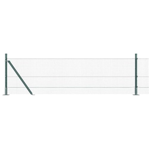 vidaXL Palo della Recinzione Verde 50 x 0,5 m (Rete da 16 x 16 mm), Palo per Recinto da Giardino e Terrazzo, Barriera in Acciaio Resistente, Design Impermeabile e Rivestito