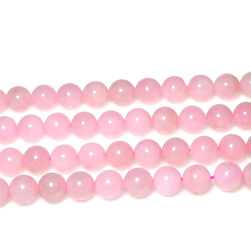 MJDCB Natural Round Stone Beads 4mm Rose Quartz Loose Gemstone Beads for Jewelry Making Bracelet Necklace 85pcs - Image 4