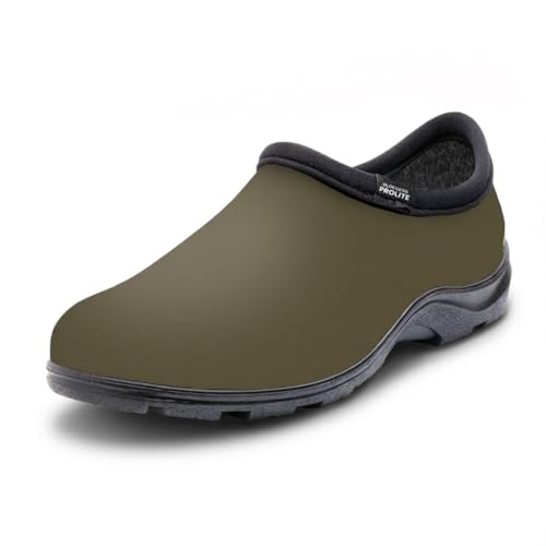 Best Men's Shoes for Gardening and Yard Work: Waterproof & Slip-Resistant 11 Sloggers ProLite Men's Garden & Work Slip-On Shoes, Mocha, Size 12