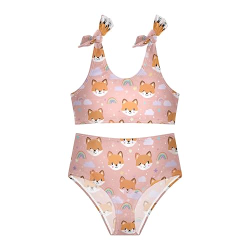 Image of Boccsty Cute Crab Red Blue Girls Swimsuits Kids Bikini Sets 2 Pcs Bathing Suit for 3T