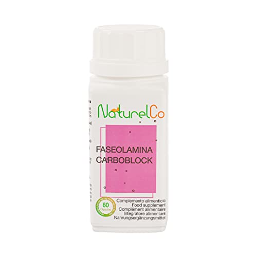 Faseolamina Carboblock. Complemento Alimenticio Natural. Reduce la absorción de Carbohidratos. Quemagrasa. Inhibidor de Apetito y Ansiedad. 60 Cápsulas Vegetales. Naturelco.