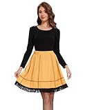 WXCTEAM Adult Women Yellow Leg Style Lamp Skirt Sock Costume Christmas Halloween Cosplay (S)