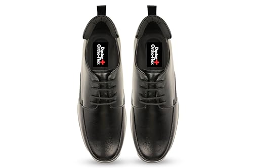 Image of Men's Orthopedic Formal Shoes - Lightweight Comfort with Arch Support, Memory Cushion Insole & Anti-Skid Sole | Stylish Office Wear | Model 1083 | Black, Brown, Tan-1083