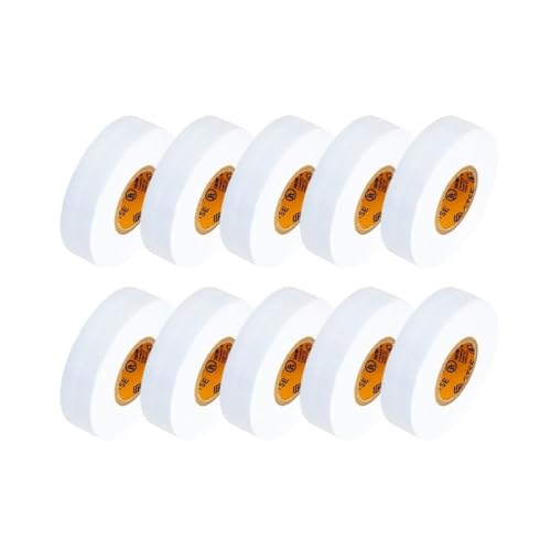 GTSE - White Electrical Tape 10 Rolls, 3/4in x 66ft, UL/CSA Listed