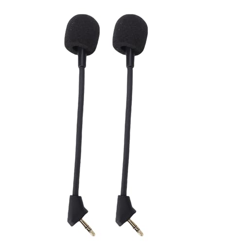 OPPWONG - OPPWONG Microphone de Remplacement 2 Pièces pour Casque de Jeu, Micro Antibruit avec Prise 3,5 Mm, Réponse des Basses Améliorée pour Casque Alpha S Pro