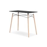 Signature Design by Ashley Jaspeni Industrial Home Office Desk, Black & Light Brown