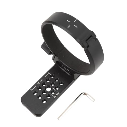 Trípode Cuello XAU Collar de Montaje para Objetivos 180- F5.6-6.3 VR - Anillo de Montaje 100mm con Placa Rápida y Tornillos 1//8 en Aleación de Aluminio para Estabilización Profesional