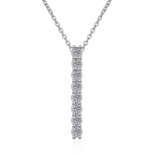 Collier de bar Moissanite Sparksigh, joaillerie fine et éclat d'exception