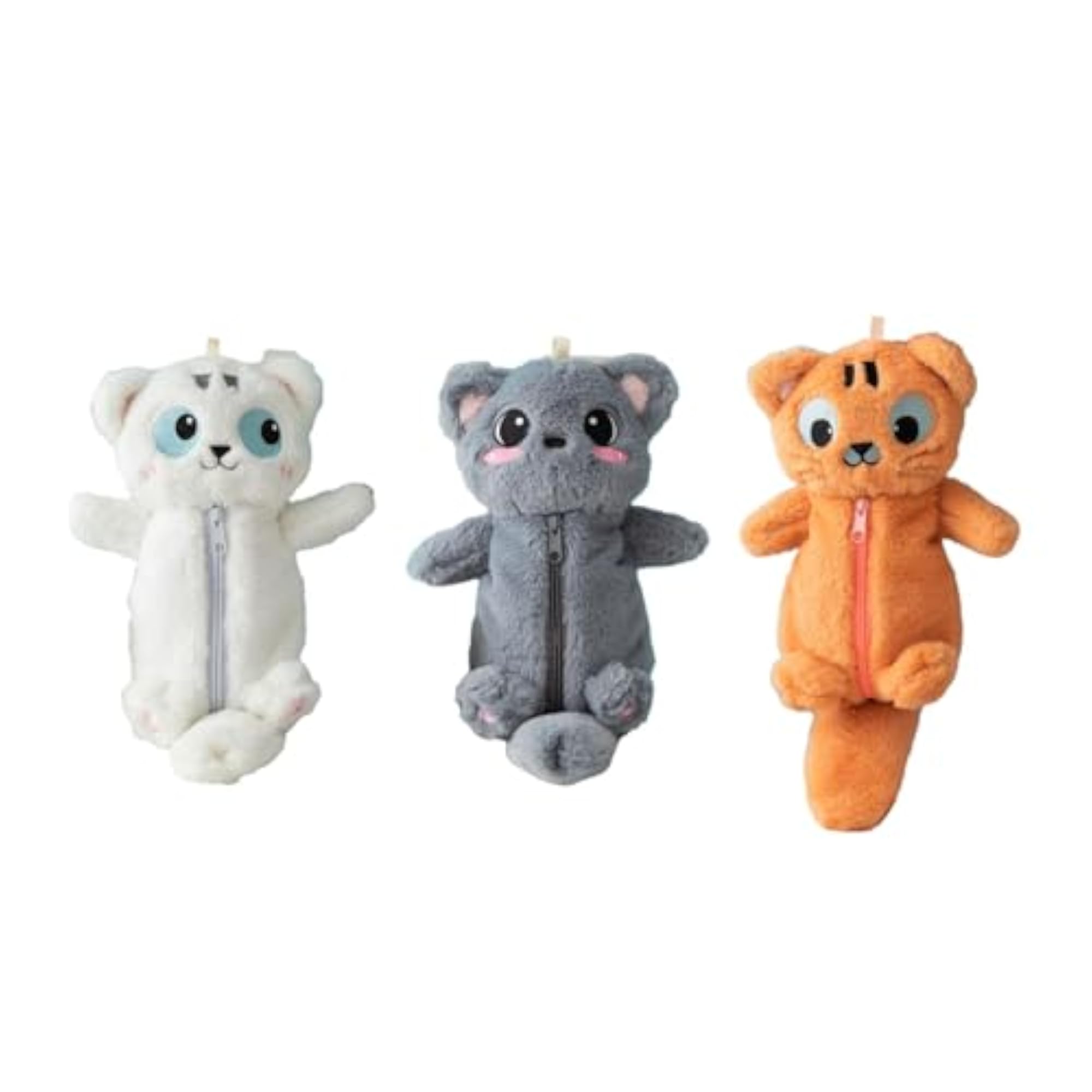 Plush Animal Pencil Bag, Zipper Closure