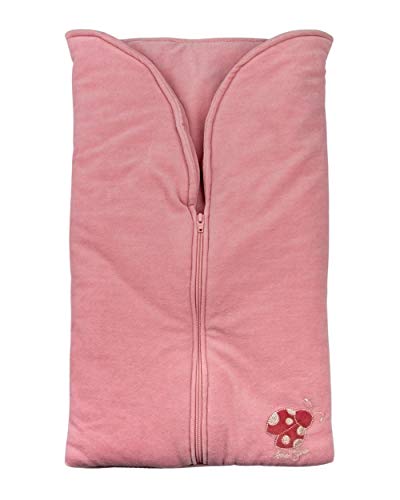 Saída Maternidade Menina Plush Bordado Joaninhas - Salmão RN