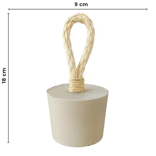 Kit 2 Calços De Porta Artesanal Peso De Porta Redondo 1.2 Kg - Cinza - Fosco - Redondo. Perfeito par