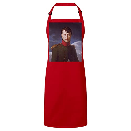 Tablier cuisine portrait Napoléon Bonaparte rouge empereur peinture art