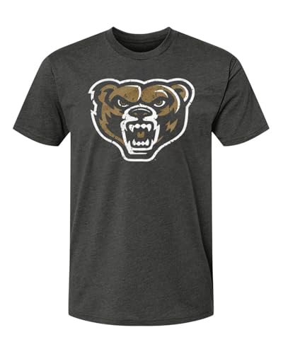 Oakland University Apparel Golden Grizzlies Shirt Premium Super Soft Heather Charcoal Grey T Shirt Comfy Tee for Men and Women (X-Large)