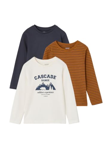 Vertbaudet 3er-Pack Shirts Jungen Basic karamell 140