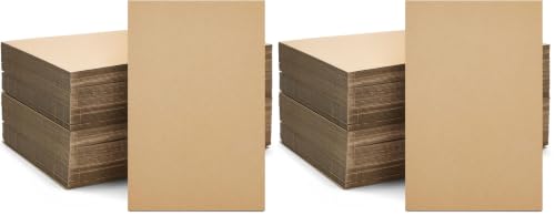 Image of Juvale Corrugated Cardboard Sheets - 11 x 17 in, 2mm Thick, Brown, 100-Pack - Flat Packaging Inserts for Cardboard Mailers - Craft Board Projects