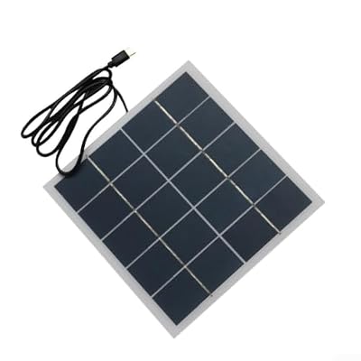 4W 5V Polycrystalline Solar Charging Panel 3.7V, Compact Outdoor Garden Lights, Security Cameras, Camping and Low Devices