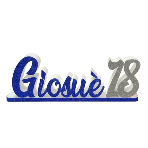 NOME SCRITTA PAROLA in polistirolo personalizzato con scritta Blu, Numero
