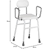 Height Adjustable Perching Stool Seat Household Kitchen Chair - Padded