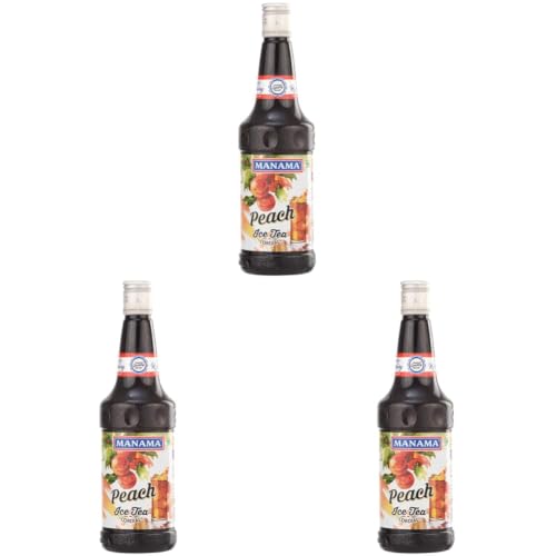 Image of Manama Ice Tea Peach Flavoured Syrup (750ML) (Pack of 3)