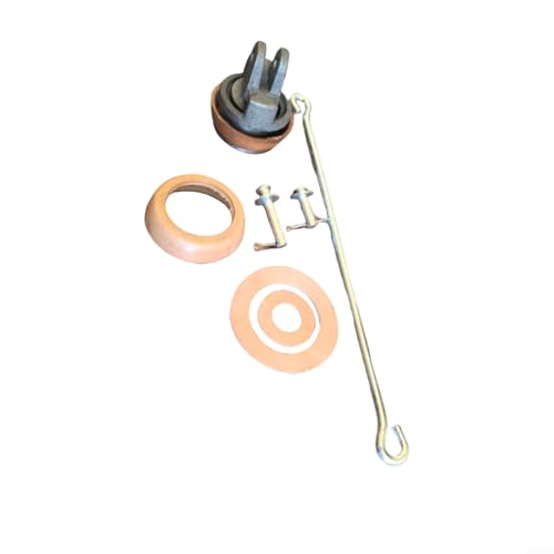 Kit de piston de rechange pour pompes manuelles de type 75 avec piston en fonte, joint de manchon en cuir synthétique, tige de piston plaquée zinc et rondelles pour un entretien fiable de la pompe à
