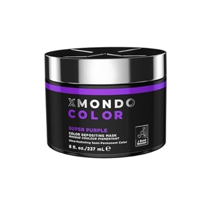 XMONDO Hair Color Super Purple Hair Healing Semi Permanent Color | Vegan Formula with Hyaluronic Acid to Retain Moisture, and Bond Boosting Technology, 8 Fl Oz