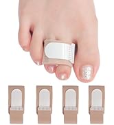 Niupiour Reusable Fabric Buddy Toe Wraps for Pain, 8 Pack of Toe Bandages for Overlapping Toes, T...