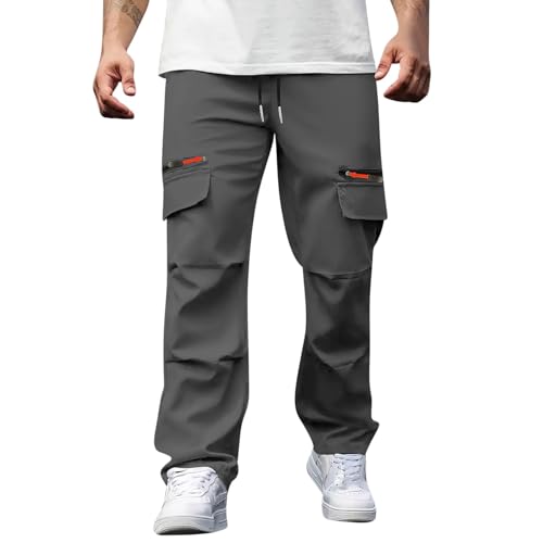 Man Loose Fit Trousers Pants for Mens Work Cargo Straight Leg Long Leg Fall Summer 20254
