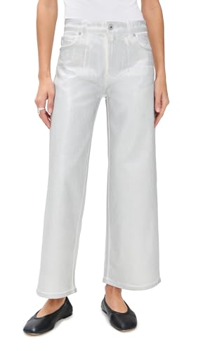 AG Adriano Goldschmied Womens Saige Wide Leg Crop Jeans Silver Glow 29