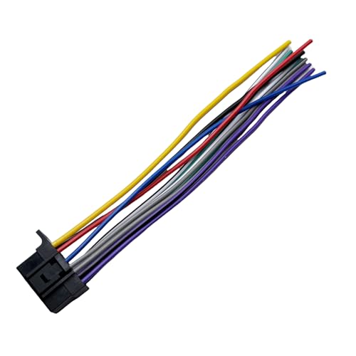 16 Pin Sony Wiring Harness Radio Stereo Connector for Aftermarket Power and Speaker Wire Harness Replacement for Sony CDX DSX DXS MEX WX,Sony Stereo Power Plug for CDXGT57UPW DSXM80 MEXN4300BT WX920BT