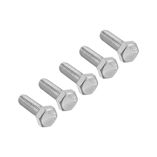Bullone a testa esagonale M8 x 25 mm, completamente filettato, in acciaio inox 18-8, finitura liscia, quantità 25 Bullone a testa esagonale M8 x 25 mm, completamente filettato, in acciaio inox 18-8, finitura liscia, quantità 25
