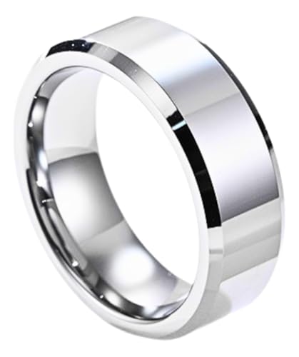 Anel Prata 6mm Aço Social Homens Acessórios Masculino Feminino Urbano(28/29) Anel Prata 6mm Aço Social Homens Acessórios Masculino Feminino Urbano(28/29)