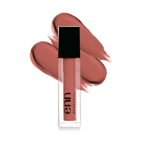 Image of ENN Beauty Semi Matte Liquid Lipstick 1.5ml Enriched with Ghee,Vitamin E & Rosemary For 12 H Long Lasting,Waterproof,Non Transfer Smudge Proof Liquid Lipstick For Women - Cramel Drizzle