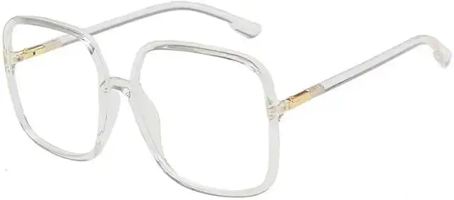 Retro Square Blue Light Blocking Glasses for Women - Clear Frame