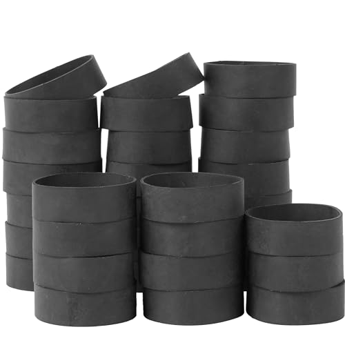AIWOQI Bandas de goma tamaño #94, bandas de goma elásticas negras, 30 piezas de bandas de goma resistentes, extra grandes, gruesas, anchas, industriales, fuertes bandas de goma para suministros de