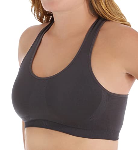 Image of Jockey womens Mid Impact Removable Cup Seamless Sports Bra