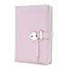 Lirener Secret Journal avec Coeur Cadenas et Clé, A5 Verrouillable Journal Cahier en Cuir PU Organisateur de carnet de Voyage Cahier de Filles avec Cadenas Coeur, Journal Intime Enfant, 145x210mm
