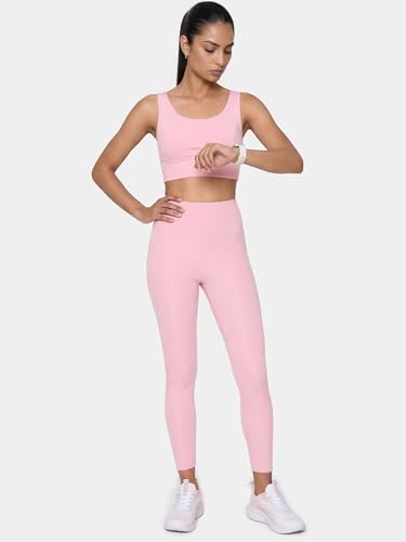 Image of Enamor High Rise 7 /8th Length Adjustable Drawstring Workout Leggings for Women - Hugged Fit, Quick Dry, Antimicrobial - A605