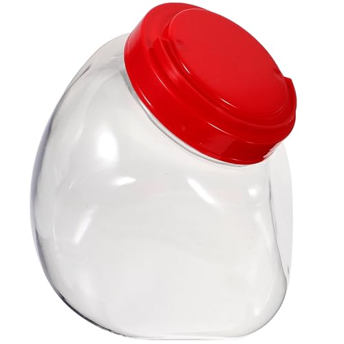 Toyvian Bocal à Bonbons Transparent en Plastique Pet avec Couvercle Hermétique, Grosse Ouverture 1500ml, Design Moderne et Finition Élégante Cuisine et...