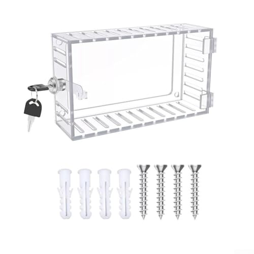 Gdfnmogo Boîtier de verrouillage pour thermostat avec serrure à combinaison pour thermostats programmables, couvercle de protection en acrylique transparent mural pour maison, bureau, SC