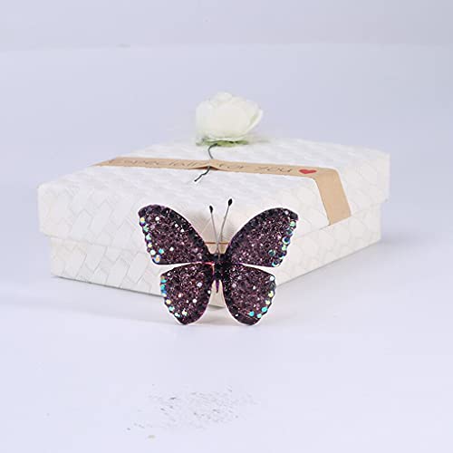 Image of SELOVO Butterfly Crystal Brooch Pin Jewelry Rhinestone Gold Tone