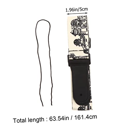 GOOHOCHY 1Pc Sangle De Guitare Cintres En Plastique Noir Rembourrage En Mousse Cintres Pour Enfants Cintre De Guitare En Cuir Crochet De Guitare Cuir Polyester Vintage Noir Imprimé Sangle - Les Beatles, Paul McCartney, John Lennon, RIngo Starr, George Harrison GOOHOCHY 1Pc Sangle De Guitare Cintres En Plastique Noir Rembourrage En Mousse Cintres Pour Enfants Cintre De Guitare En Cuir Crochet De Guitare Cuir Polyester Vintage Noir Imprimé Sangle – Image 7