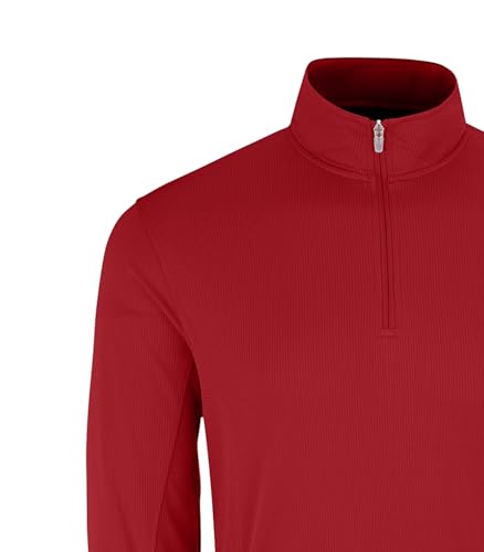 Suéter pulóver de micro malla transpirable con cremallera un cuarto para entrenamiento XXL 4