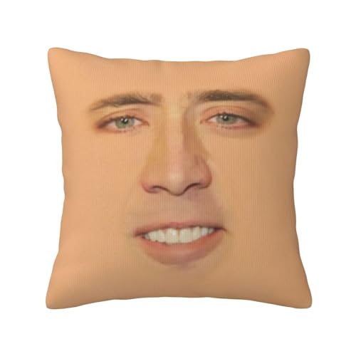 クッションカバー ニコラス・ケイジ Nicolas Cage ピローケースカバー 部屋雑貨 枕カバー ソファー 車用 インテリア 抱き枕カバー 洗える 座布団カバー ソファ背当て 装飾枕カバー ジッパー付き 通気性 柔らかい 45x45cm
