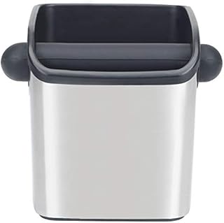 Coffee Knock Box Stainless Steel Espresso Coffee Knock Box Coffee Container Knock Rubber Bar For Coffee Machine Tools Accessories Ground Coffee Bin