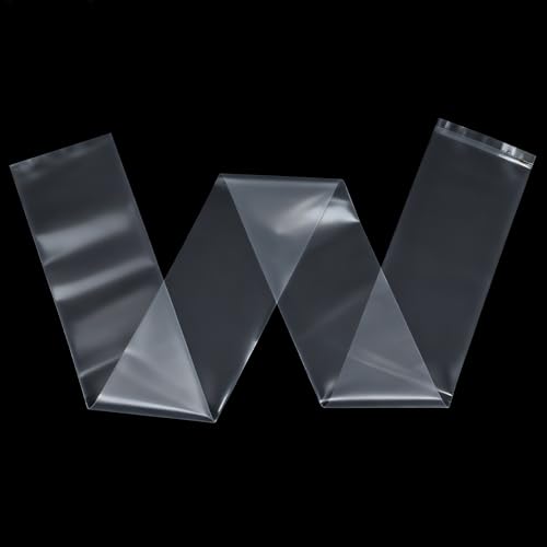 LemonSecret 100 Pack 4 x 40 Inch Clear Plastic Poly Bags 2.3 Mil Long Narrow Flat Open Bags Poster Sleeves for Posters Banner Artwork Documents Storage Anti-dust and Waterproof Storage for Office