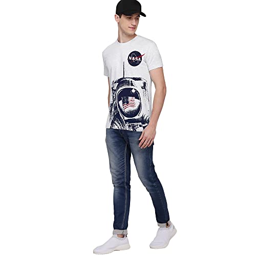 Image of Free Authority Mickey & Friends Printed Regular Fit Green Cotton Men's T-Shirt