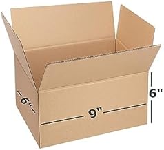 9 x 6 x 6 Corrugated Cardboard 3 Ply Box For Packing, Moving, Shipping, Gifting, Multi Propose Use (Pack of 50)